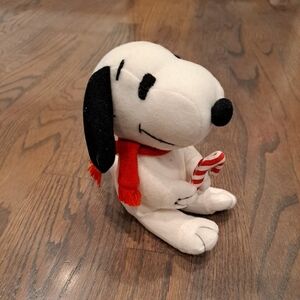 Peanuts Snoopy Plush Candycane And Scarf United Features